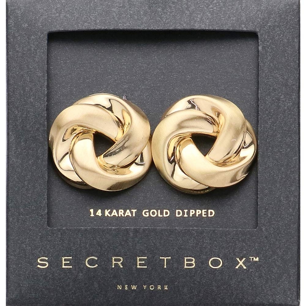 14K Gold Dipped Vintage Knot Earrings